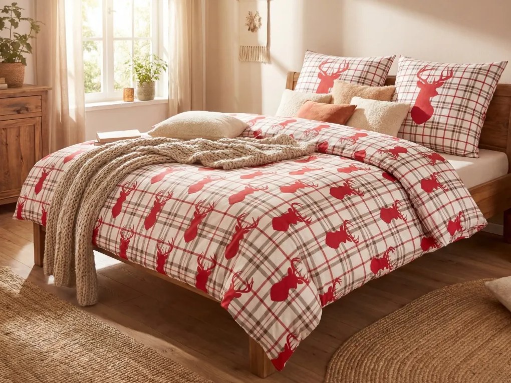 PrzytulneMieszkanie.pl PrzytulneMieszkanie.pl Pościel z bawełny Renforcé KITZBUHL wzorzysta Rozmiar pościeli: 80 x 80 cm | 135 x 200 cm