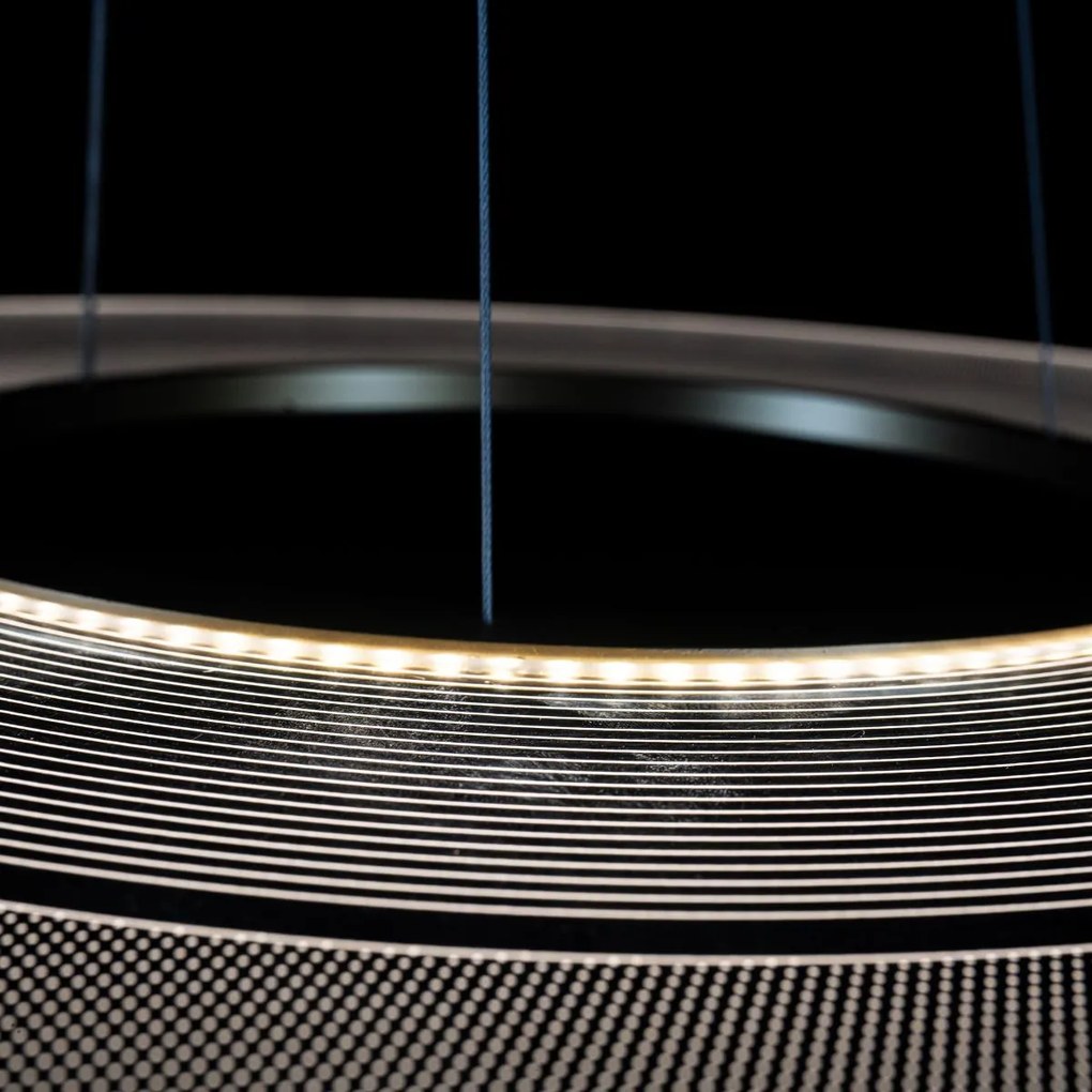 Designerska lampa z trzema okrągłymi kloszami Eclipse No.3