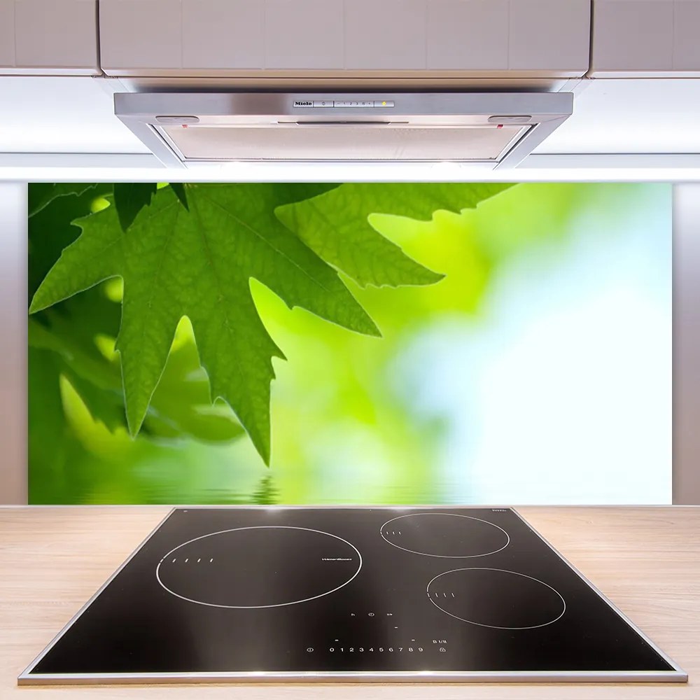 Szkło Dekoracyjne do Kuchni Soczyste Zielone Liście