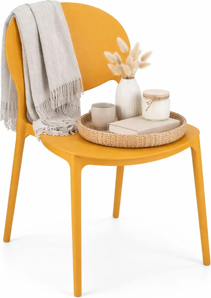 Nowoczesne Krzesło Kuchenne Musztardowe T0-T01