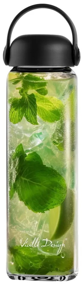 Czarna szklana butelka 540 ml Fuori – Vialli Design