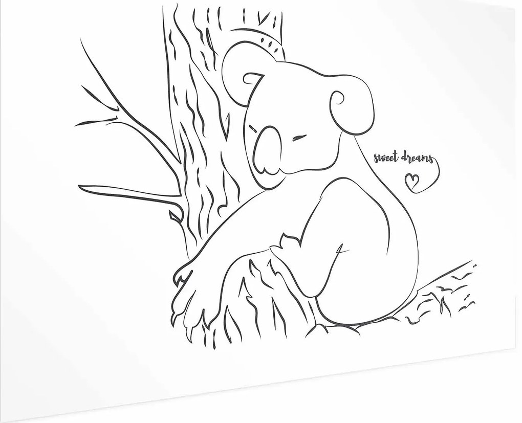 Plakat Śpiący koala 42x29,7 cm bez ramy bez marginesu ARTGEIST B