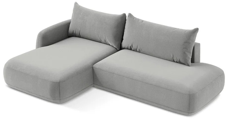 Jasnoszary rozkładany narożnik (lewostronny/z szezlongiem) Hale – Makamii