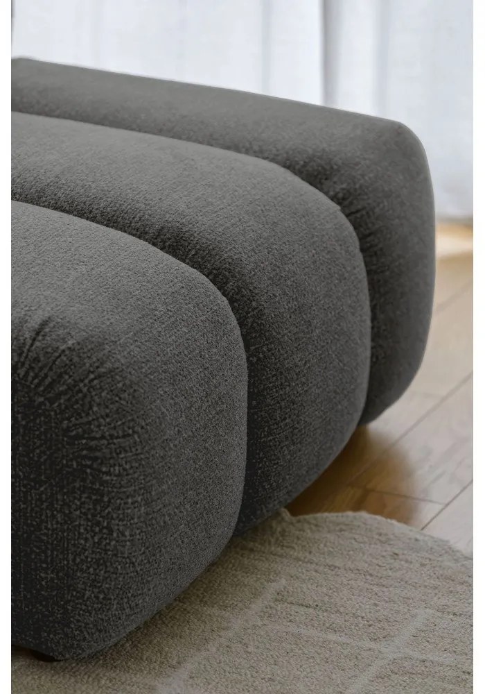 Szary narożnik (prawostronny/z szezlongiem) Shell – Miuform