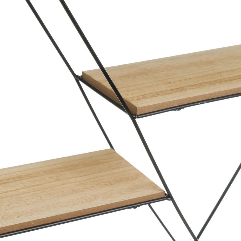 Czarno-naturalna piętrowa półka 50 cm – Casa Selección