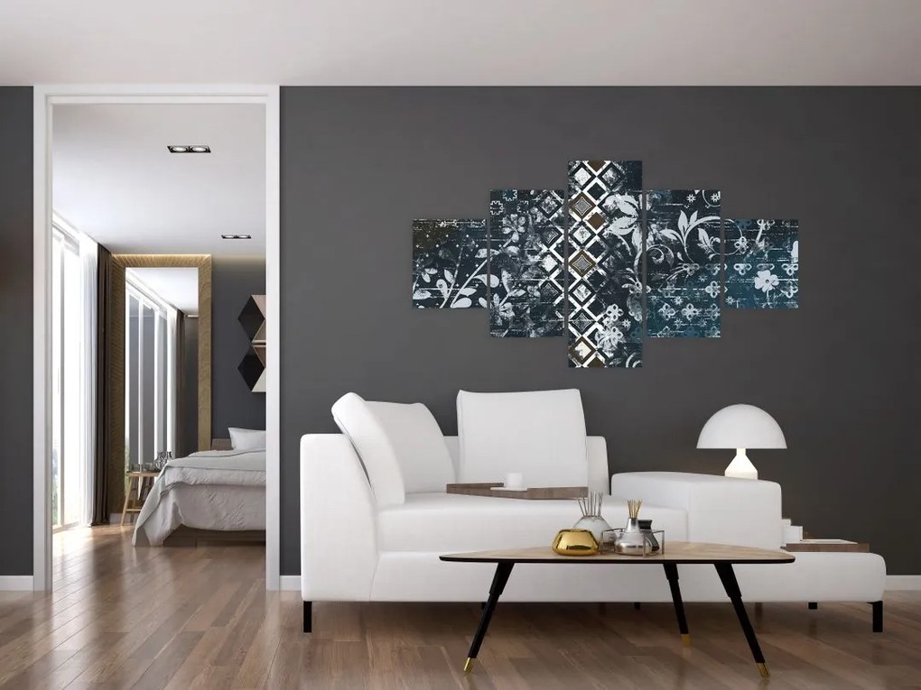 Obraz z kwiatowym wystrojem (125x70 cm)