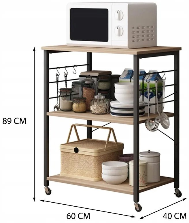 Szafka mobilna na kółkach / wózek kuchenny 60 cm