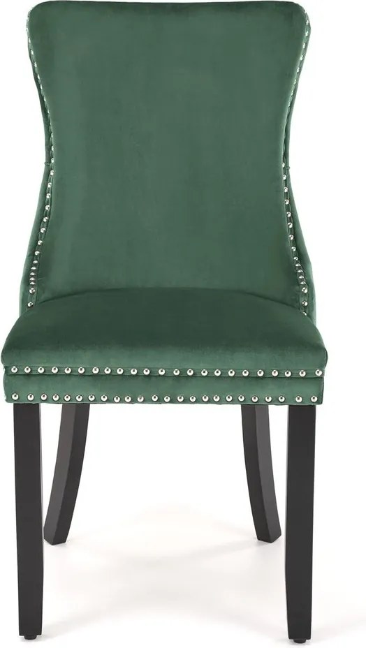 Aksamitne krzesło z ozdobnymi pinezkami Alda