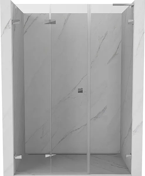 Mexen Lunar-F L drzwi prysznicowe składane lewe 135 cm, transparent, chrom - 836SL-135-050-01-00-L