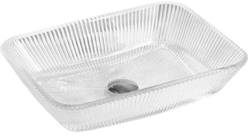Mexen Tiva szklana umywalka nablatowa 46 x 33 cm, transparent - 24184600