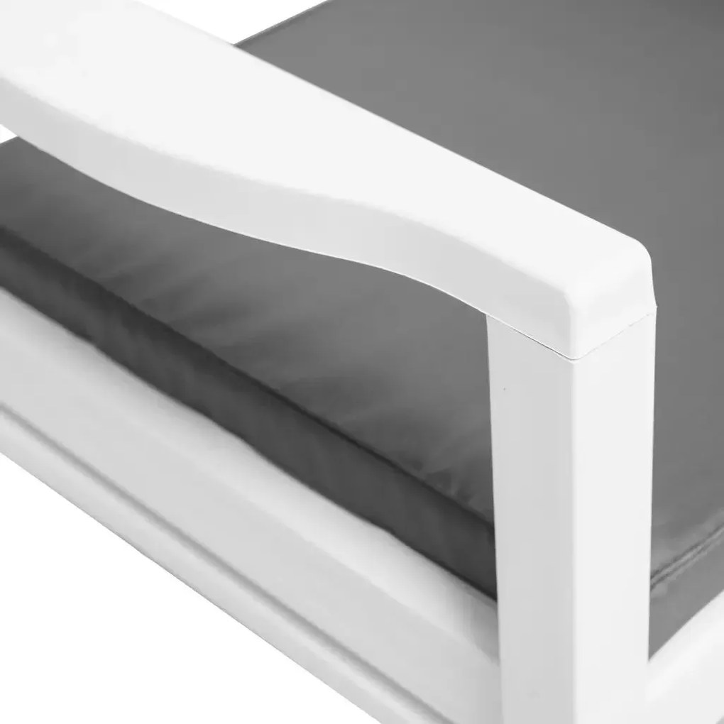 Komplet białych mebli ogrodowych F7-D45