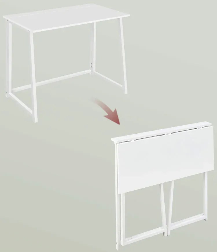 Białe minimalistyczne biurko składane M3-D77