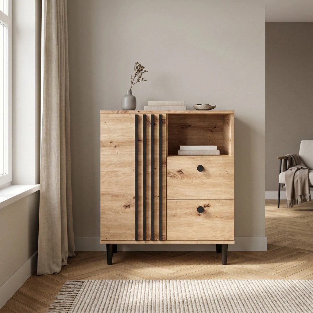 Komoda ARTIANO 80 cm do Salonu Sypialni Dąb artisan