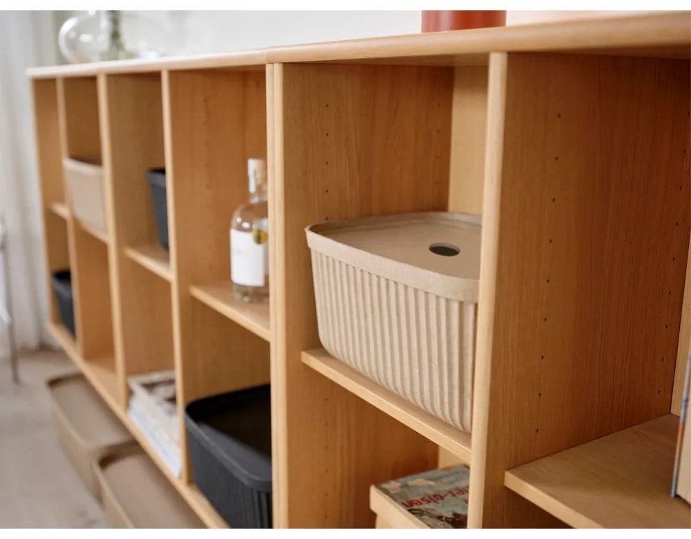 Czarne pojemniki zestaw 2 szt. z pokrywką 32x23x20,5 cm Pulp – Zone