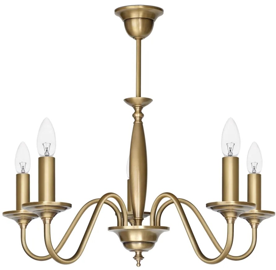 Złoty świecznikowy żyrandol mosiężny FS-S5