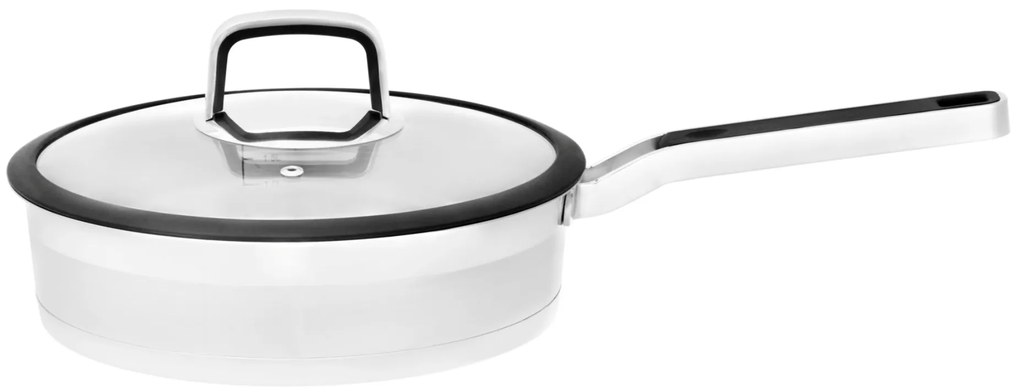 Szeroki rondel z pokrywką, Ø 25 cm