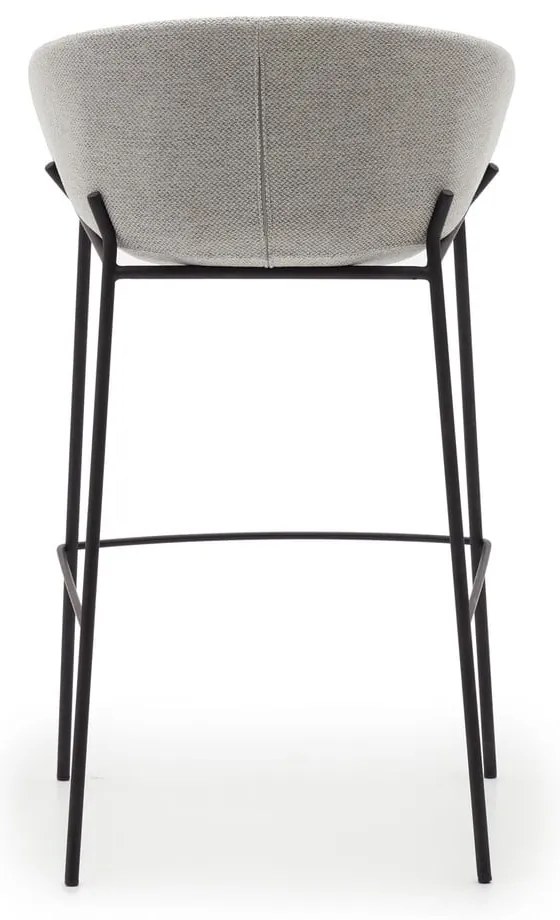 Jasnoszary hoker (wysokość siedziska 75 cm) Yvette – Kave Home