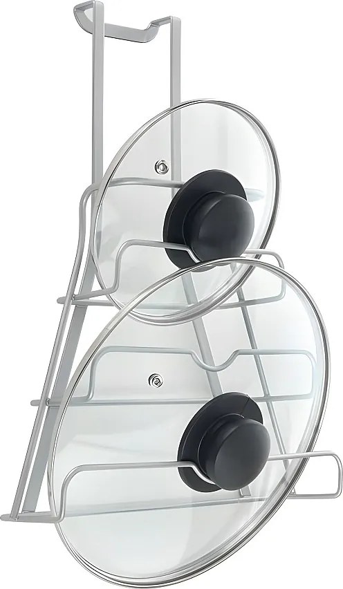 Uchwyt na pokrywki Seria GALILEO Metaltex - Wykończenie Polytherm® Srebrne - Wyprodukowany we Włoszech