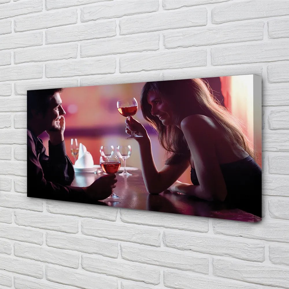 Duży obraz na płótnie Wspólny Toast nad Wodą