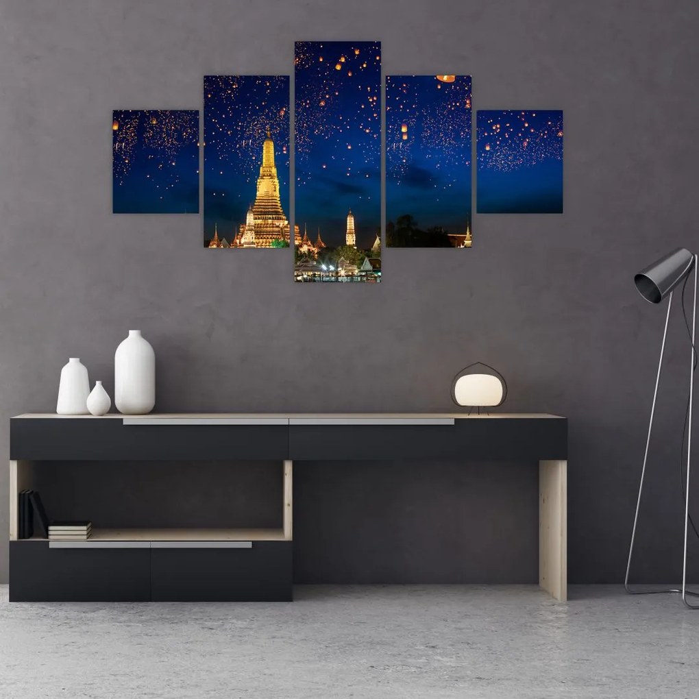 Obraz - Lampiony szczęścia, Bangkok (125x70 cm)