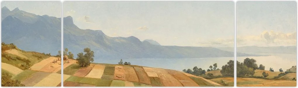 Obraz - Alexandre Calame, Swiss Landscape, reprodukcje (170x50 cm)