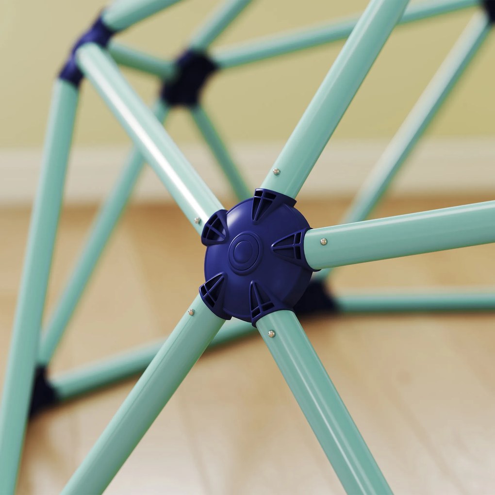 AIYAPLAY Kopuła wspinaczkowa Ø182,5 cm odporna na UV i wodoodporna, kopuła dla dzieci do 90 kg, dla 3-8 lat tworzywo sztuczne niebieska | Aosom PL