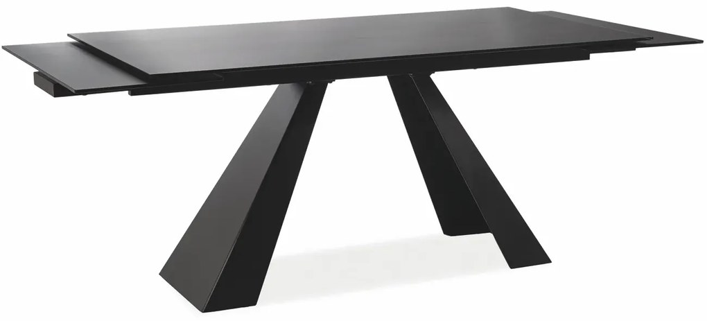 Stół rozkładany SALVADORE 120(180)x80 czarny mat SIGNAL