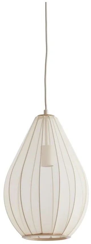 Beżowa lampa wisząca z tekstylnym kloszem ø 28 cm Itela – Light & Living