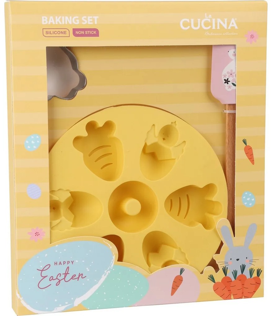 La Cucina Wielkanocny zestaw do pieczenia 3 szt, żółty