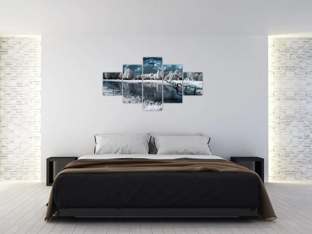 Obraz - Zamarznięty krajobraz (125x70 cm)