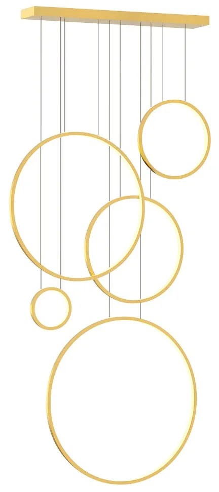 Lampa wisząca okręgi złota Saturno Gold 100W LED mezzanine