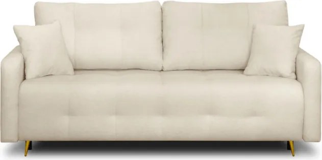 Sofa z Funkcją Spania SEUL Rozkładana Dwuosobowa Beżowa Boucle Nowoczesna
