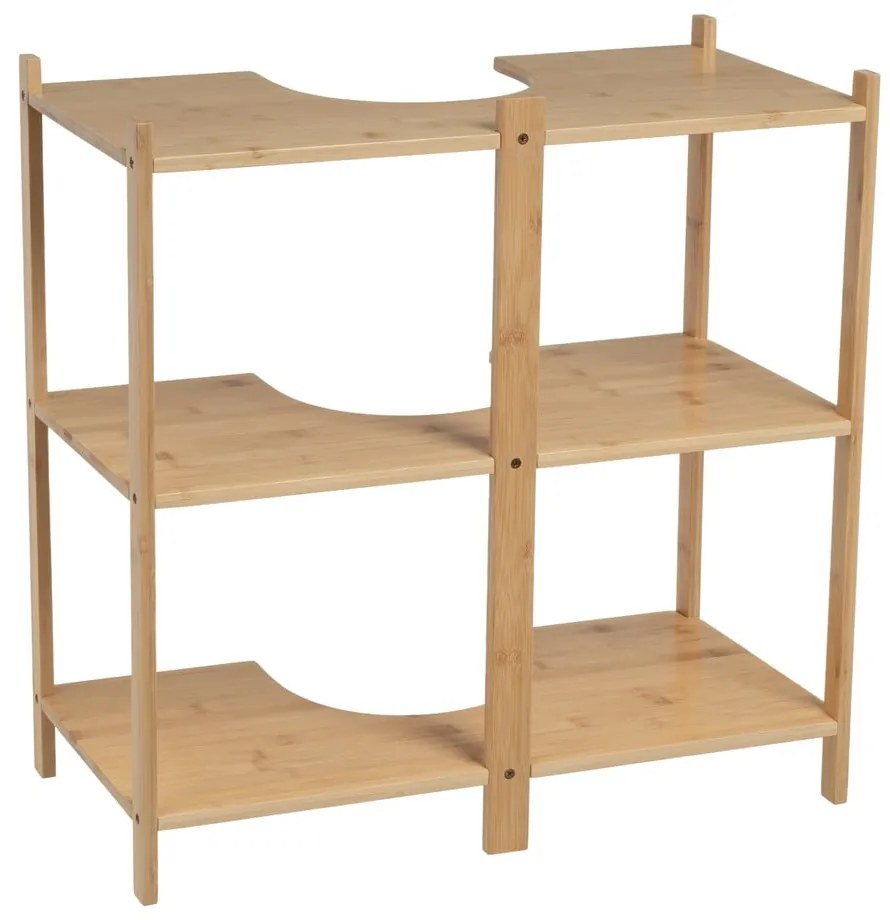 Bambusowa szafka pod umywalkę w naturalnym kolorze 60x60 cm – Casa Selección