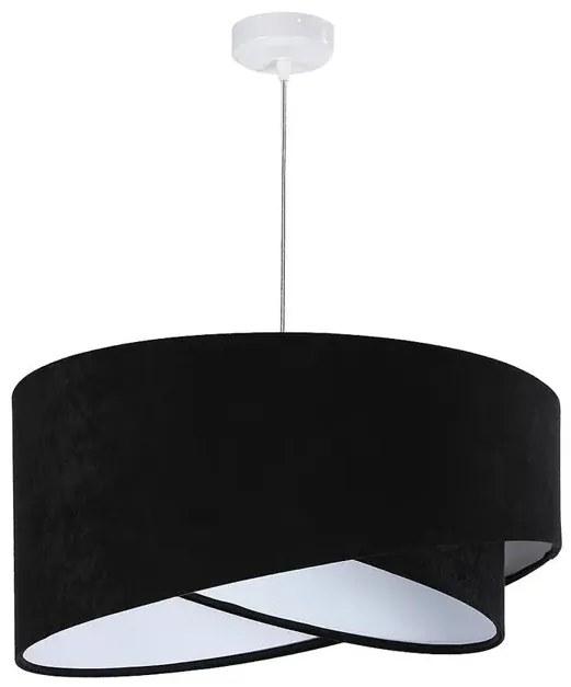 Czarno-biała asymetryczna lampa wisząca - 4X EX973 M6-B11