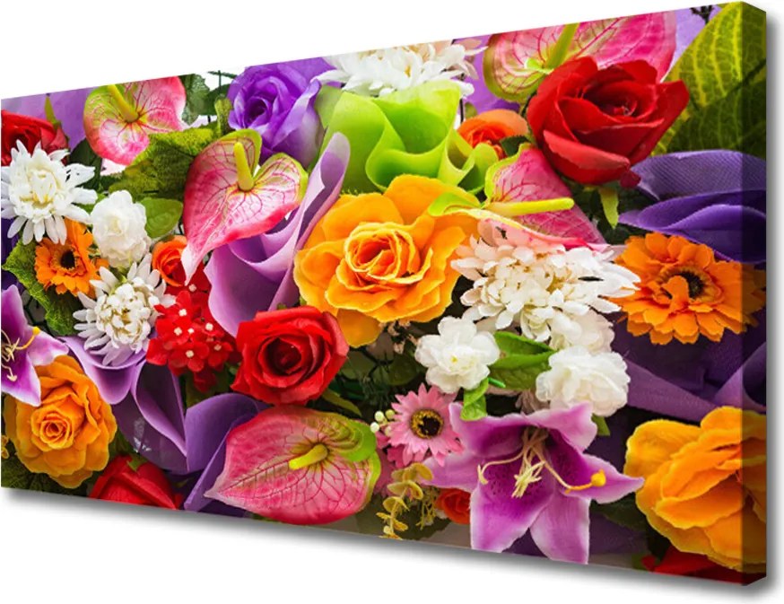 Obraz na płótnie Delikatny Motyw Kwiatowy