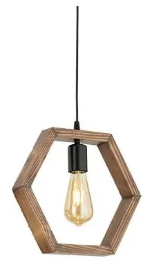 Lampa wisząca z drewna grabu Geometrik Sparky