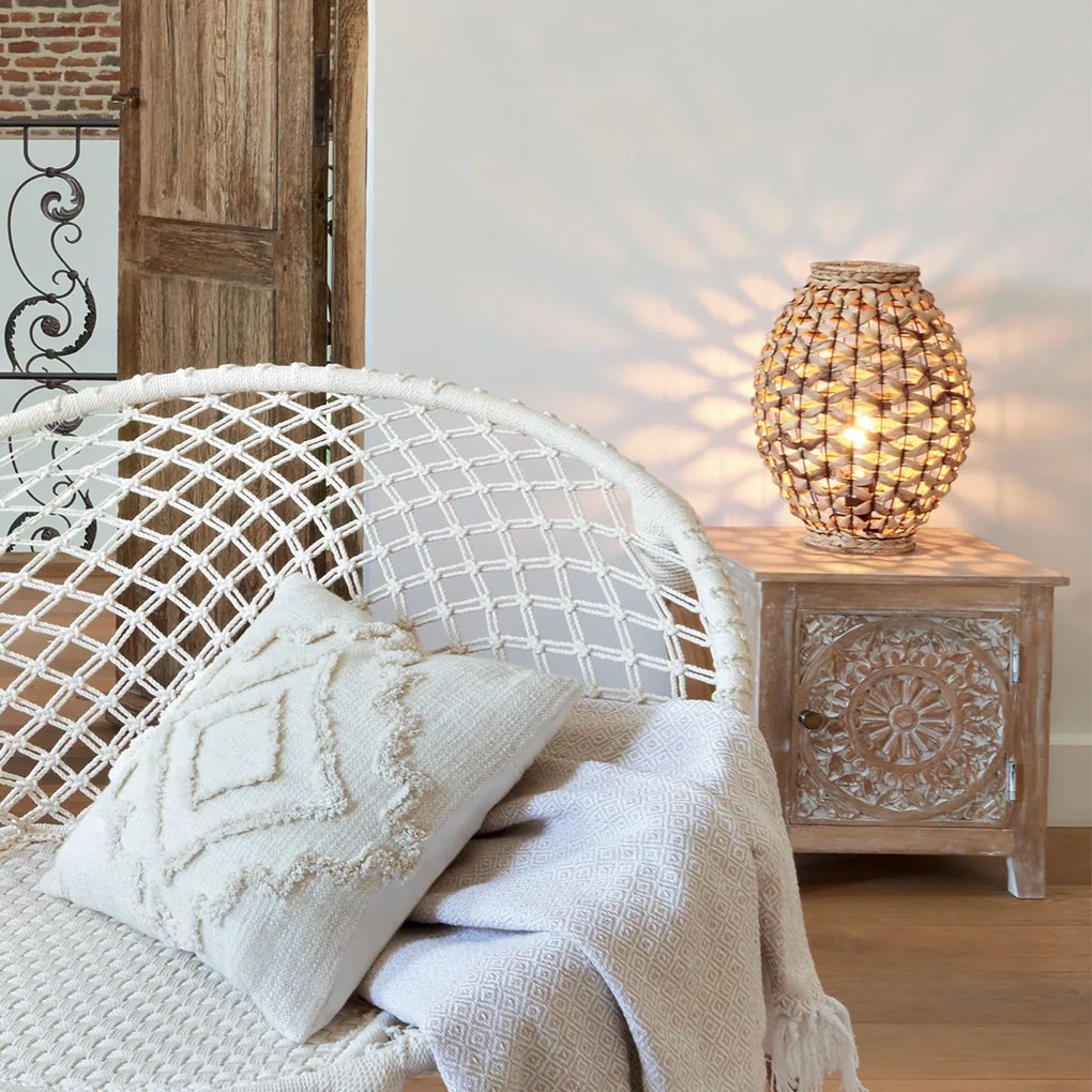 Lampa stołowa SAND z kloszem z hiacyntu, wys. 40 cm