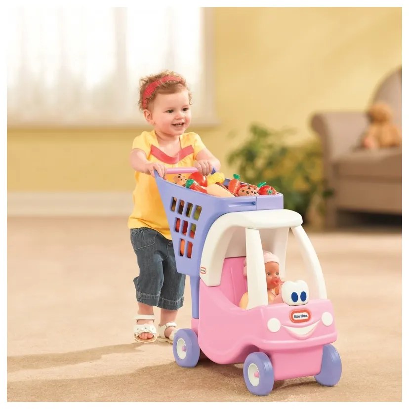 Wózek na zakupy dla dzieci cozy coupe little tikes różowy