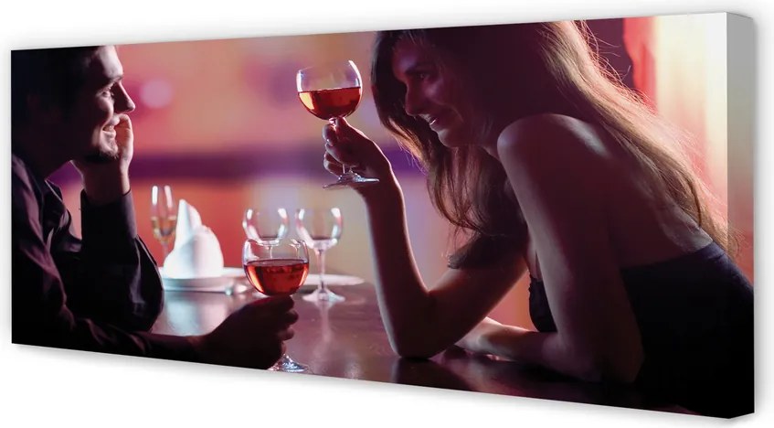 Duży obraz na płótnie Wspólny Toast nad Wodą