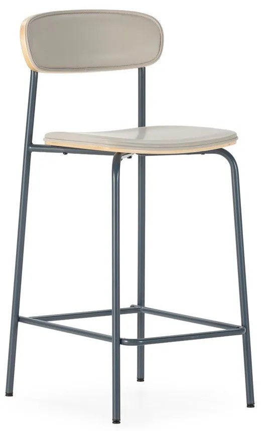 Beżowe tapicerowane hokery zestaw 2 szt. (wysokość siedziska 65,5 cm) Saula – Marckeric