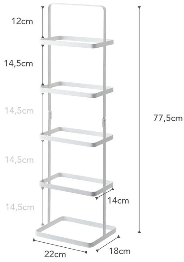 Biały metalowy regał na buty Tower Shoe Rack – YAMAZAKI