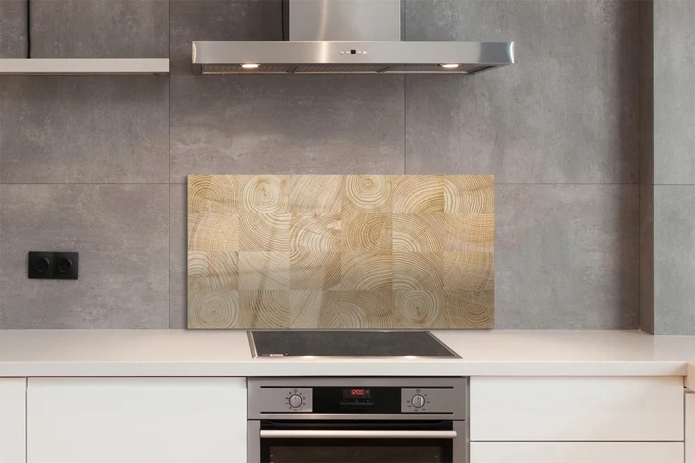 Szklany Panel Układ Drewnianych Kostek