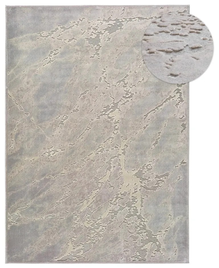 Szaro-beżowy dywan z wiskozy Universal Margot Marble, 140x200 cm