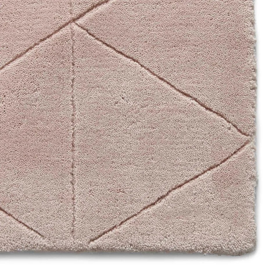 Różowy wełniany dywan Think Rugs Kasbah, 120x170 cm