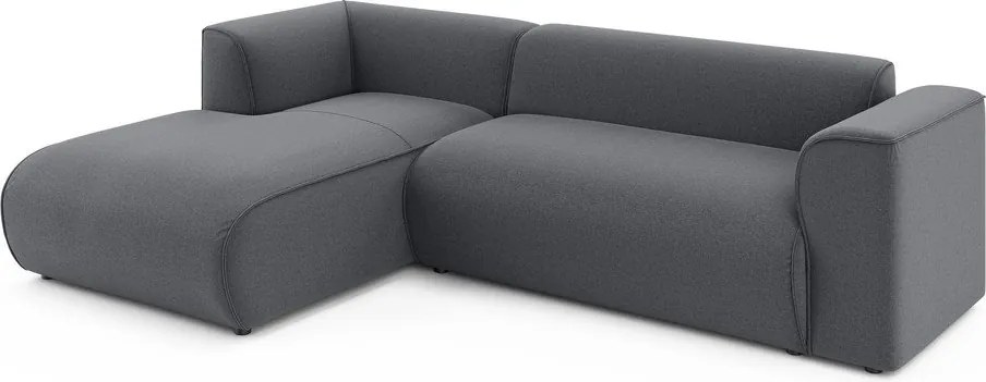 Ciemnoszary narożnik (lewostronny/z szezlongiem) Merid – Ropez