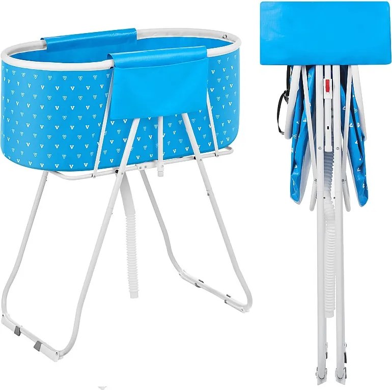 Wanna do Pielęgnacji, SucceBuy Składana Wanna dla Psa Jasnoniebieska dla Małych Zwierząt