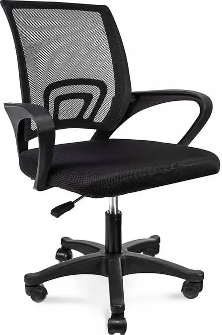 Czarne Ergonomiczne Krzesło Obrotowe Do Biurka K0-K70