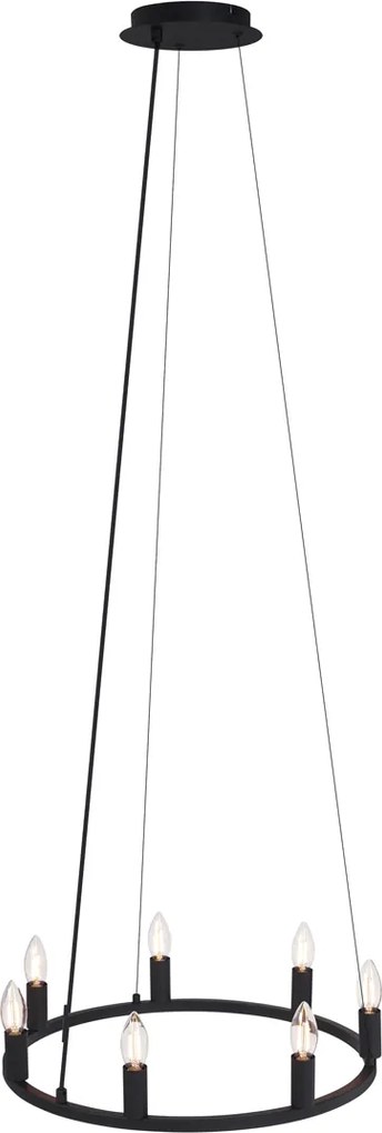 Inteligentna lampa wisząca czarna 7-punktowa z WiFi C35 - Knight