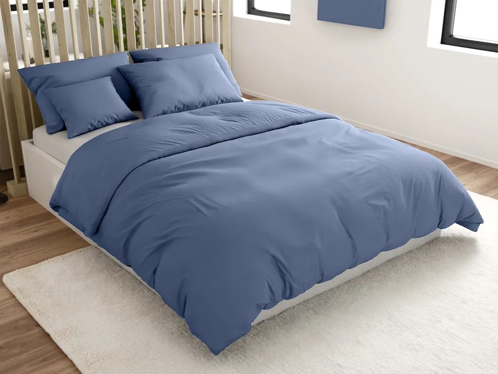 PrzytulneMieszkanie.pl PrzytulneMieszkanie.pl Pościel bawełniana LUX niebieska hotelowa kieszeń Rozmiar pościeli: 70 x 90 cm | 140 x 200 cm