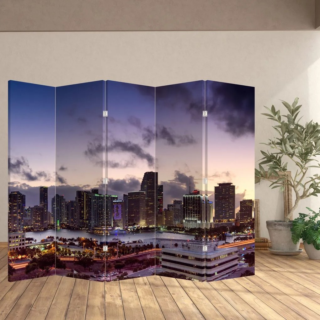 Parawan - Metropolia z wieżowcami (210x170 cm)